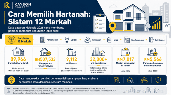 Cara memilih hartanah menggunakan Sistem 12 Markah Malaysia 2026